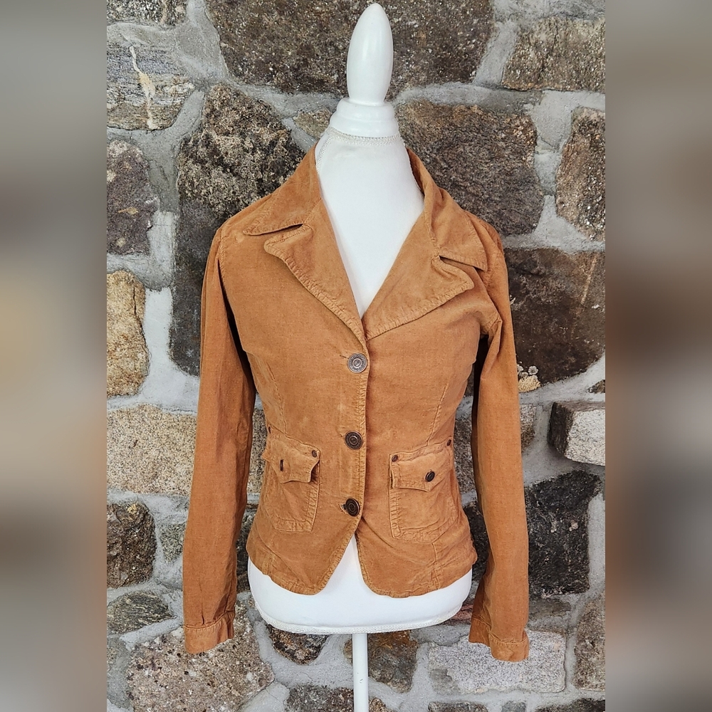 Mod-O-Doc Women's Jacket Tan Corduroy Slouchy Size 1